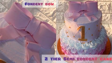 2 Tier Cake For 1st Birthday 2 Tier Cake Decorating Idea