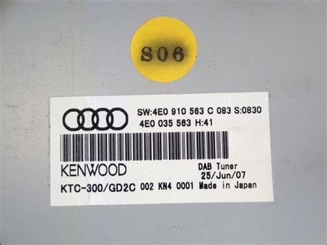 Radio Control Unit Audi 4E0 035 563 4E0 910 563 C Kenwood KTC 300 GD2C