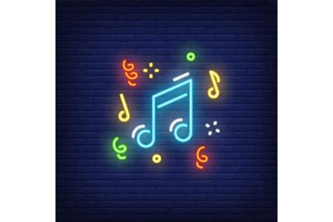 Music Note Neon Sign Party Disco And A Graphic By Pchvector