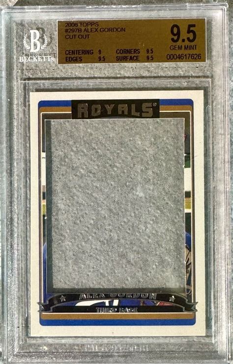 2006 Topps Cut Out Error ALEX GORDON RC Grade 9 5 Royals EBay