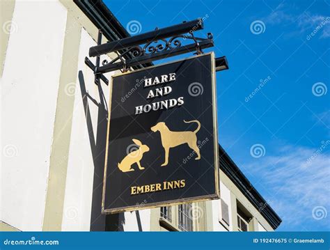 Pub Sign For Hare And Hounds Maghull May 2020 Editorial Image Image