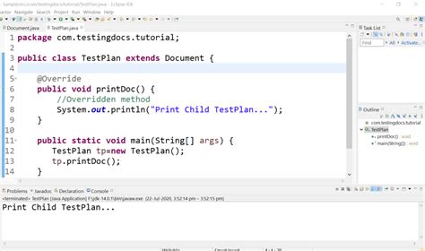 Method Overriding In Java Example