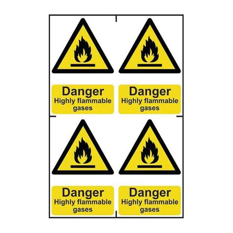 Shop Centurion Europe Danger Highly Flammable Gases Pvc 200 X 300mm