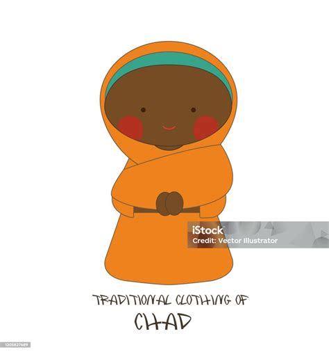 Traditional Clothing Of Chad Stock Illustration - Download Image Now ...