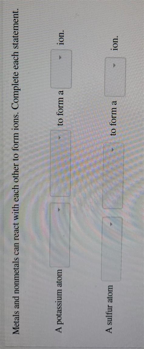 Metals And Nonmetals Can React With Each Other To Chegg