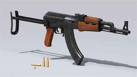 3d Model Akm Assault Rifle 3d Ak 47 Low Poly Model Vr Ar Low Poly