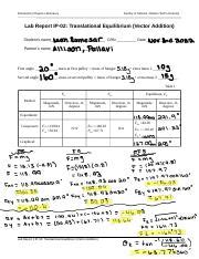 Equilibrium Report Final Docx Introductory Physics Laboratory Faculty