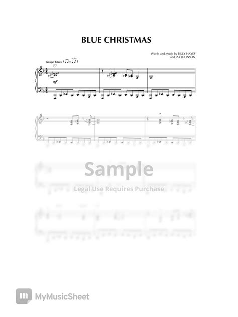 Blue Christmas Jazz Piano Pdf 악보