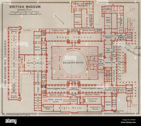 British Museum Ground Floor Floor Plan Bloomsbury London Baedeker