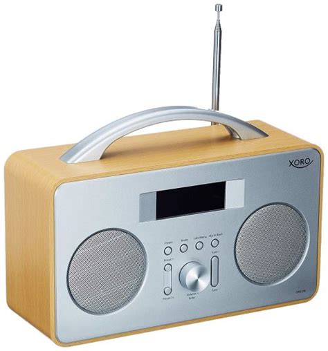 Xoro Dab 240 Radio Portable Horloge Numérique Argent Bois Radios