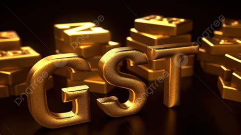 Hình Nền Nền đống Vàng Với Từ Gst Ngồi Trên Chúng Nền Minh Họa 3d Của Văn Bản Gst Bằng Thuế