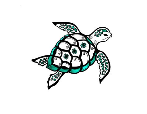 Turtle Swimming Drawing Free Download On Clipartmag