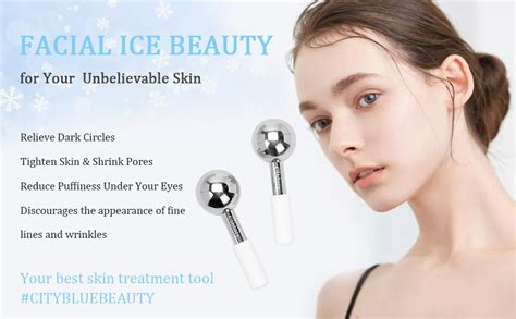 Facial Ice Roller By Cibluty Pc Stainless Steel Face Globes For Cold