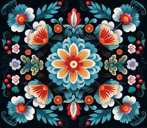 Premium Vector Seamless Floral Pattern With Colorful Flowers Collage