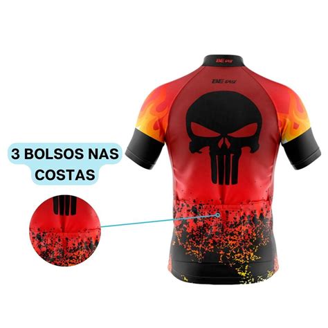 CAMISA CICLISMO MASCULINA MOUNTAIN BIKE MANGA CURTA BE FAST JUSTICEIRO