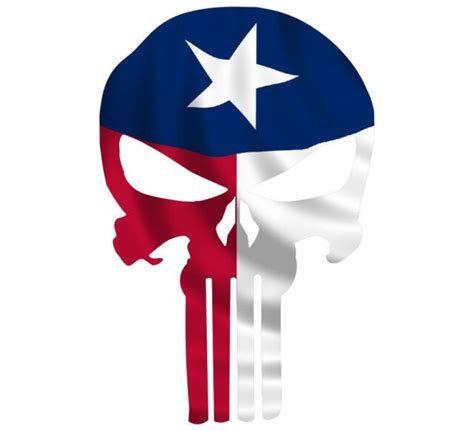 Punisher Skull State Of Texas Flag Decal Various Sizes Free