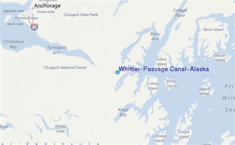 whittier passage canal alaska tide station location guide