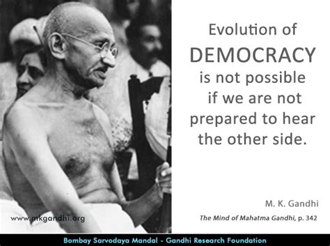 Mahatma Gandhi Forum: Thought For The Day ( DEMOCRACY )