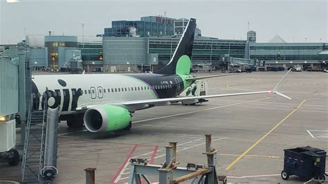 Flair Airlines F Yyz Yeg Boarding Pushback Starting Up And