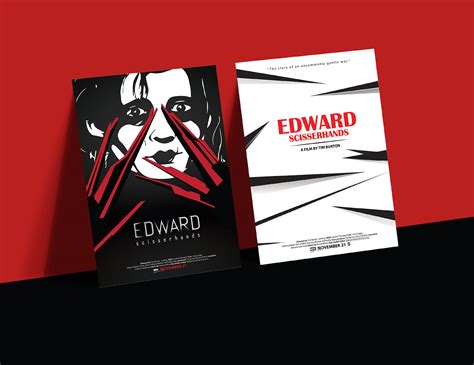 Edward scissorhands Movie poster on Behance