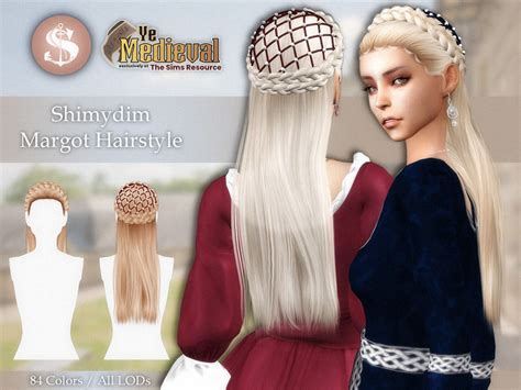 The Sims Resource Ye Medieval Margot Hairstyle