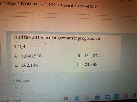 Answered Find The 20 Term Of A Geometric… Bartleby