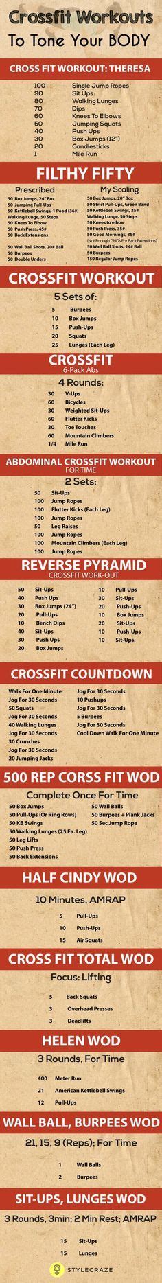 20 Effective Crossfit Workouts To Tone Your Body Toning Workouts