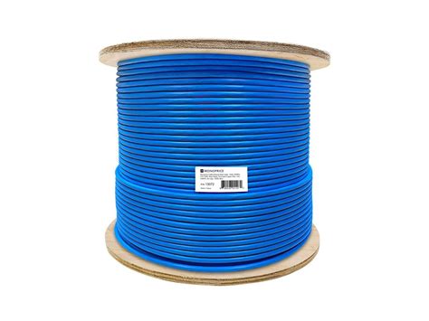 Monoprice Cat6A 1000ft Blue CMR UL Bulk Cable TAA Shielded F UTP