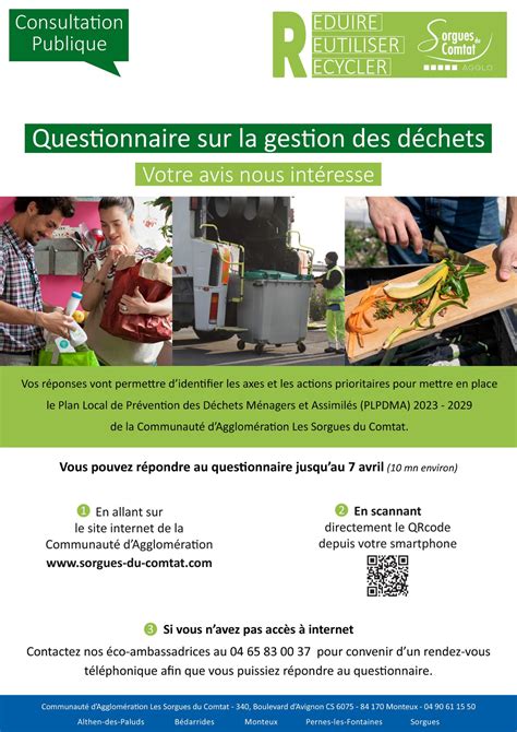 Questionnaire Sur La Gestion Des D Chets Althen Des Paluds