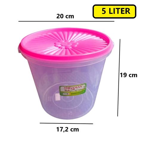 Jual TOPLES PLASTIK 5 LITER MURAH SEALWARE KELER NAGAMAS WADAH PEYEK