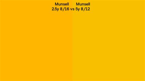 Munsell 2 5y 8 16 Vs 5y 8 12 Side By Side Comparison