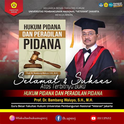 Selamat Sukses Atas Terbitnya Buku Hukum Pidana Dan Peradilan Pidana