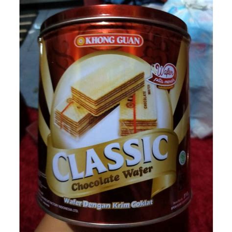 Jual Khong Guan Classic Chocolate Wafer Gr Kaleng Shopee Indonesia