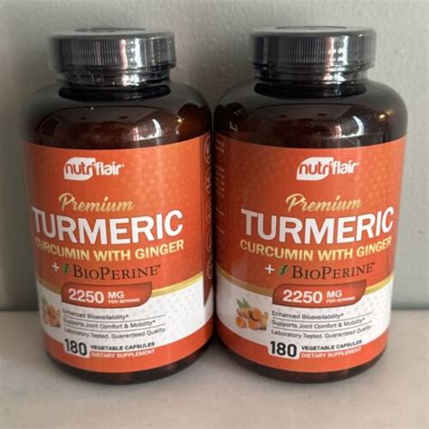 Nutriflair Turmeric Curcumin With Ginger And Bioperine Black Pepper