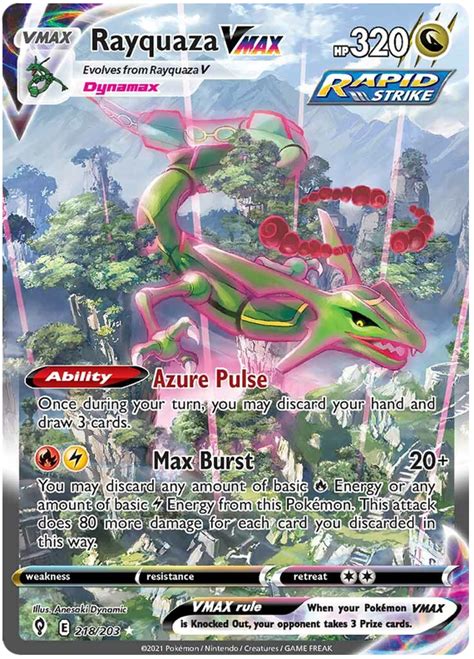 Rayquaza V 110 203 Evolving Skies NM M Pokemon TCG 2X Rayquaza VMAX 111