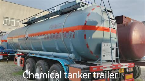 3 Axles Chemical Solvent Solution Liquid Tanker Trailer 25cbm Tank Semi