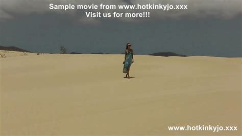 Hotkinkyjo Fuck Her Ass Very Deep With Long Dildo Belly Bulge Prolapse At Sand Dunes