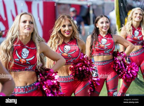 Tampa Bay, Florida, USA, October 9, 2022, Tampa Bay Buccaneers cheerleaders at Raymond James ...