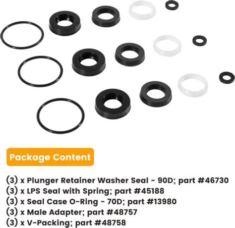 34262 Seals Rebuild Kit Fits Cat Pump 66DX 6DX Pressure Washer Pump