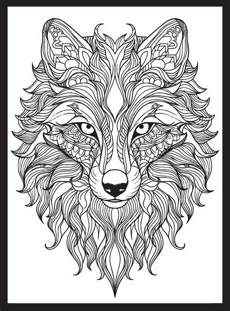 Animals Mandala Adult Coloring Pages 25867531 Vector Art at Vecteezy