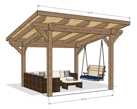 X Sloped Pergola Angle Frame Front Right Ontario