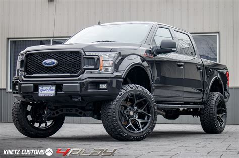 Ford F150 4play Wheels Rims 4p06 22x12 35x12 5x22 Nitto Tires 6 Inch Rough Country Lift By