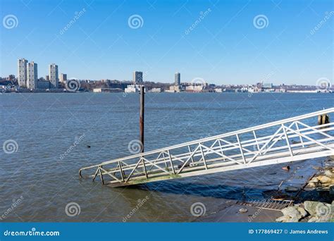 Gangway Leading Down To The Hudson River At Riverside Park On The Upper