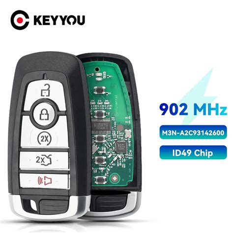 Keyyou Mhz Keyless Go Car Remote Control Key For Ford Edge Fusion