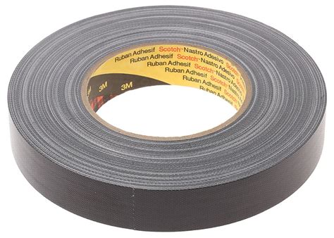 3M Scotch 389 Duct Tape 50m X 25mm Black PE Coated Finish RS