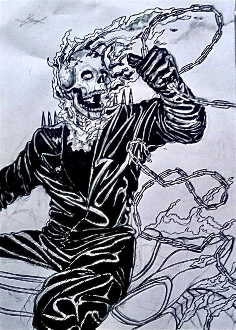 Ghost Rider Sketch By Barisdenprinzen On Deviantart