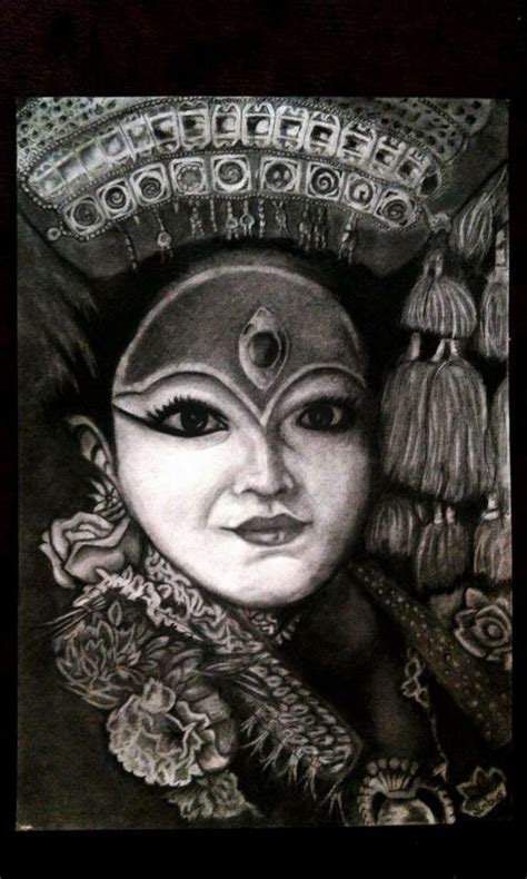 Kumari The Living Goddess Goddess Art Drawings Sketches