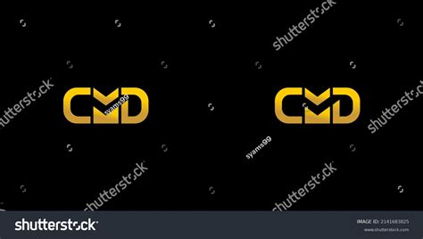 Cmd Monogram Logo Vector Black Background Stock Vector (Royalty Free ...