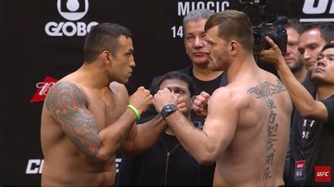 Fabricio Werdum Vs Stipe Miocic Staredown Pic Video From UFC 198 Weigh