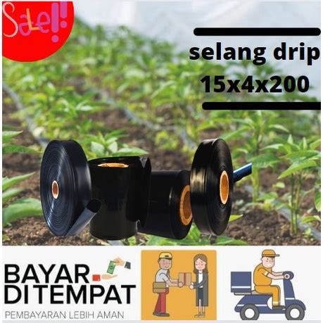 Jual Selang Drip Irigasi Tetes 200 Meter X 4cm X 15 Mikron Shopee